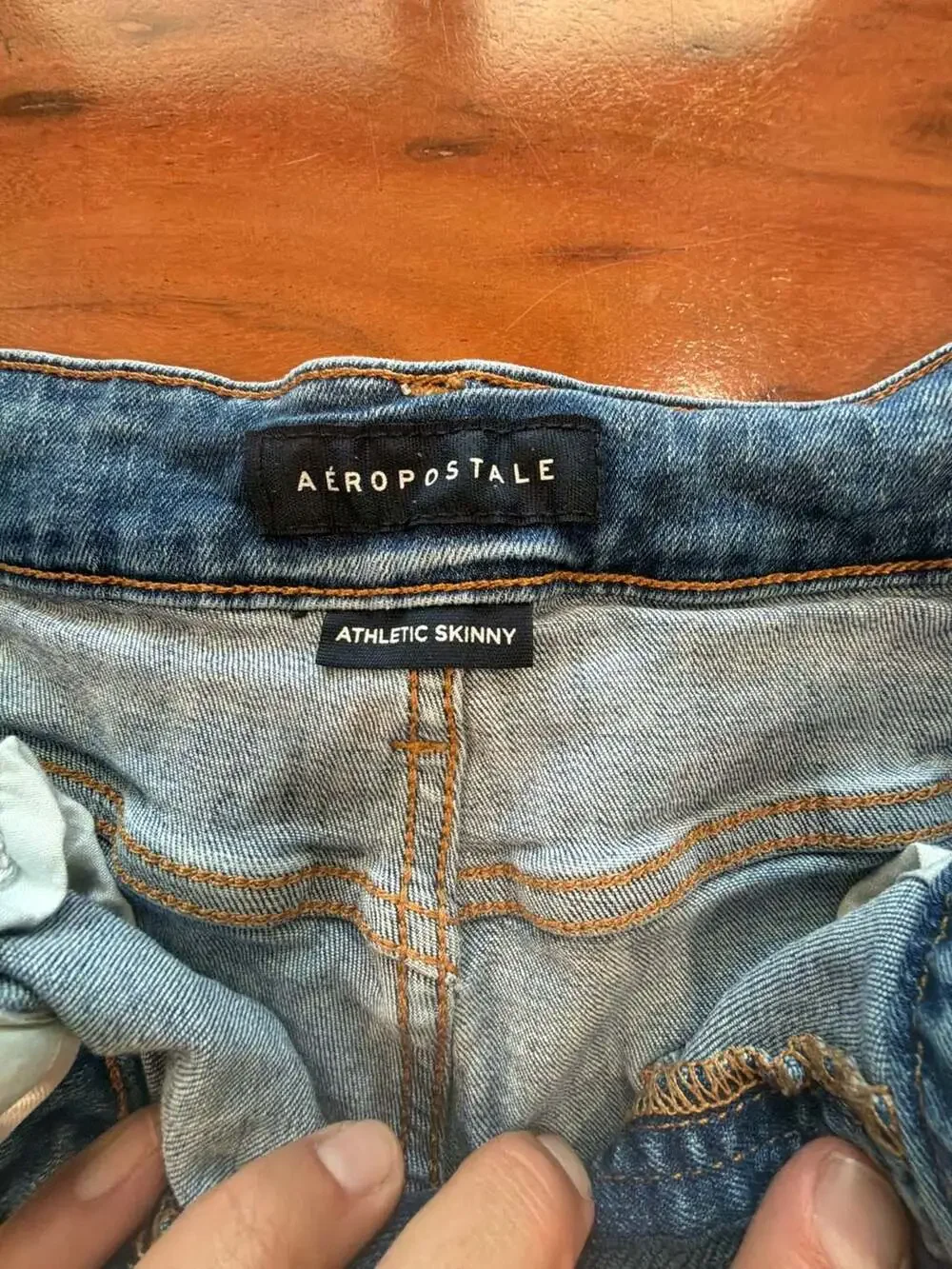 Aeropostale  Men’s Athletic Skinny Distressed Blue Jeans Size 34x34
